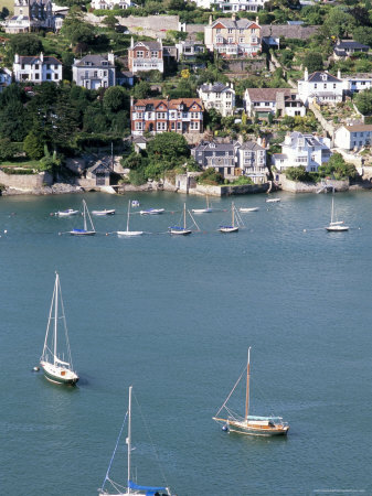 Kingswear, Opposite Dartmouth On River Dart, Devon, England, United Kingdom by Brigitte Bott Pricing Limited Edition Print image