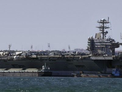 Uss Carl Vinson In Lisbon by Stocktrek Images Pricing Limited Edition Print image