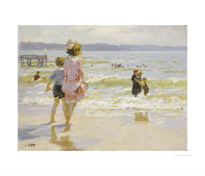 At The Seashore by Edward Henry Potthast Pricing Limited Edition Print image
