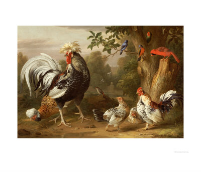 Poultry And Other Birds In The Garden Of A Mansion by Jacob Bogdany Pricing Limited Edition Print image