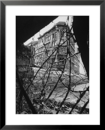 Barbed Wire Which Separates East And West Berlin by Paul Schutzer Pricing Limited Edition Print image