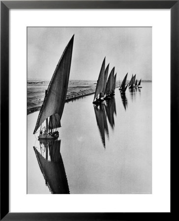 Boats Sailing Along Suez Canal by Alfred Eisenstaedt Pricing Limited Edition Print image
