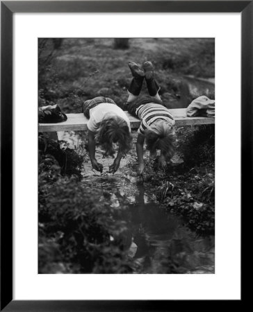 Excellent Set In Clarksville During Spring With Kids Playing by Yale Joel Pricing Limited Edition Print image