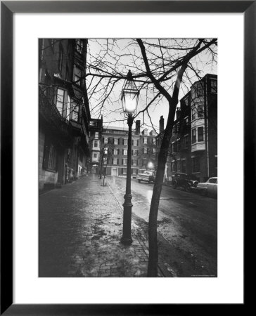 Rainy Beacon Hill St At Dusk During Series Of Boston Stranglings by Art Rickerby Pricing Limited Edition Print image