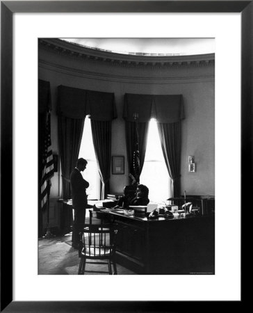 President John F. Kennedy With Brother, Attorney General Robert Kennedy In White House Office by Art Rickerby Pricing Limited Edition Print image