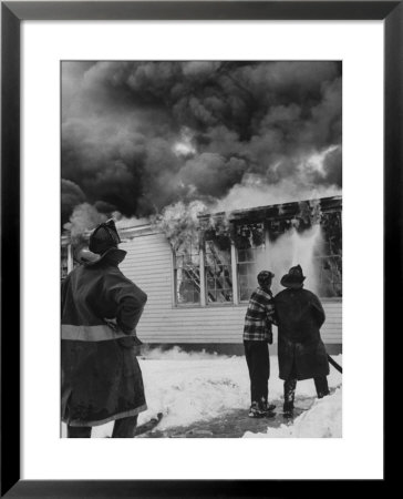 Close-Up Of Fire At Cleveland Hill School by Grey Villet Pricing Limited Edition Print image