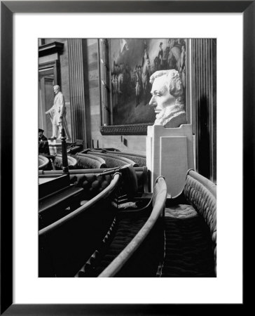 Carvings Of Abraham Lincoln Inside The Capitol by George Skadding Pricing Limited Edition Print image