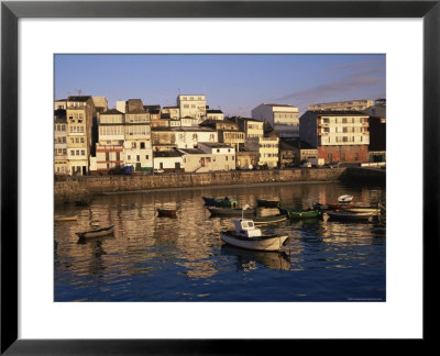 Town Across Fishing Boat Harbour, Finisterre (Fisterra), Galicia, Spain by Ken Gillham Pricing Limited Edition Print image
