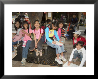 Children, Students On School Trip, Kyoto City, Honshu, Japan by Christian Kober Pricing Limited Edition Print image