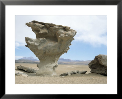 Arbol De Piedra, Wind Eroded Rock Near Laguna Colorada, Southwest Highlands, Bolivia, South America by Tony Waltham Pricing Limited Edition Print image