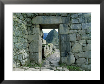 View Through Stone Doorway Of The Inca Ruins Of Machu Picchu In The Andes Mountains, Peru by Jim Zuckerman Pricing Limited Edition Print image