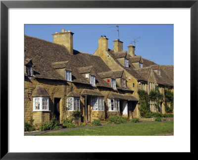 Elizabethan Cottages, Broadway, The Cotswolds, Hereford & Worcester, England, Uk, Europe by Charles Bowman Pricing Limited Edition Print image