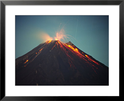 Arenal Volcano Erupting At Night, Costa Rica by Charles Sleicher Pricing Limited Edition Print image
