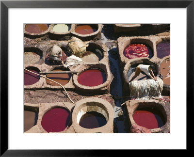 Traditional Tanneries, Fes El-Bali, Fes, Morocco by Walter Bibikow Pricing Limited Edition Print image