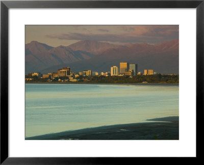 Skyline At Sunset From Point Woronzoff, Anchorage, Alaska by Walter Bibikow Pricing Limited Edition Print image