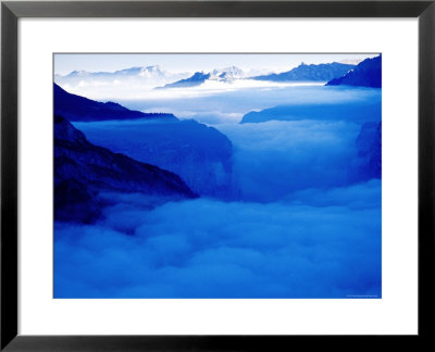 Clouds At Sunrise In Lauterbrunnen Valley From Schmadri Hut, Lauterbrunnen, Bern, Switzerland by Witold Skrypczak Pricing Limited Edition Print image