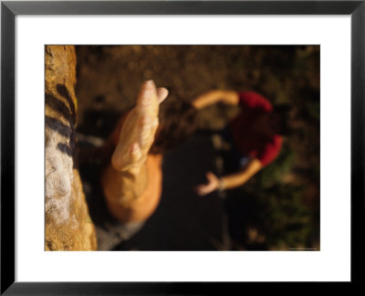 Hand Reaches For A Hand Hold On A Boulder Problem In Wyoming by Bobby Model Pricing Limited Edition Print image