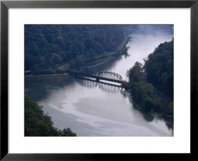 Railroad Bridge Over The New River, West Virginia by Raymond Gehman Pricing Limited Edition Print image