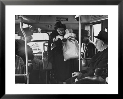 Lady Searching For 2 Cents For Her Bus Fair by Nina Leen Pricing Limited Edition Print image