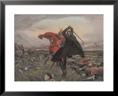 The Battle Between King Arthur And Sir Mordred by William Hatherell Pricing Limited Edition Print image