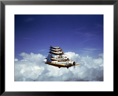 Squadron Of Douglas Tbd Torpedo Bombers In Flight During The Us Navy's Pacific Fleet Maneuvers by Carl Mydans Pricing Limited Edition Print image