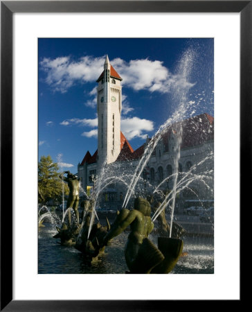 St. Louis Union Station And Milles Fountain, St. Louis, Missouri by Walter Bibikow Pricing Limited Edition Print image