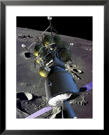 New Spaceship To The Moon, The Crew Goes Into Lunar Orbit by Stocktrek Images Pricing Limited Edition Print image
