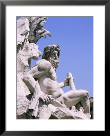 Giacomo Della Portas Statue, Piazza Navona, Rome, Lazio, Italy by Roy Rainford Pricing Limited Edition Print image