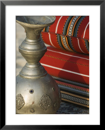 Arabic Cushions And Pot, Dubai, United Arab Emirates, Middle East by Amanda Hall Pricing Limited Edition Print image