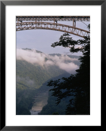 Truck Passing Over The New River Gorge Bridge by Raymond Gehman Pricing Limited Edition Print image