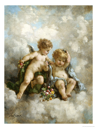 Cherubs In The Clouds by Charles Lutyens Pricing Limited Edition Print image