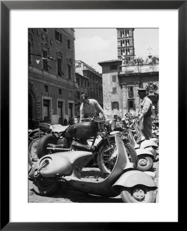 Parking Lot For Vespa Scotters by Dmitri Kessel Pricing Limited Edition Print image