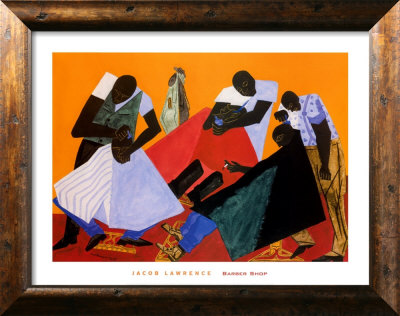 Barber Shop, 1946 by Jacob Lawrence Pricing Limited Edition Print image