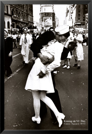 Kissing On Vj Day - Times Square - May 8Th, 1945 by Alfred Eisenstaedt Pricing Limited Edition Print image