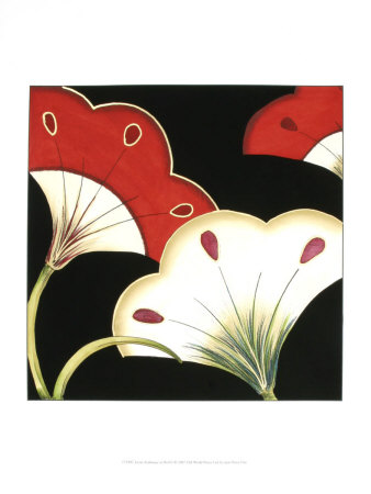 Lotus Arabesque In Red Ii by Erica J. Vess Pricing Limited Edition Print image