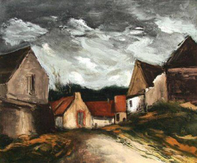 Village De La Sarthe, 1953 by Maurice De Vlaminck Pricing Limited Edition Print image