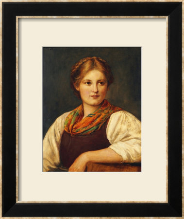 A Bavarian Peasant Girl by Franz Von Defregger Pricing Limited Edition Print image
