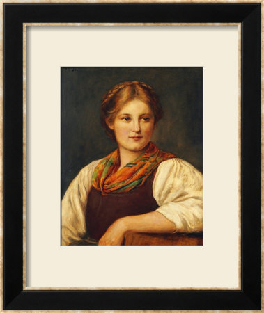 A Bavarian Peasant Girl by Franz Von Defregger Pricing Limited Edition Print image