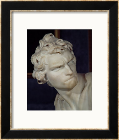 David, Detail Of The Head, 1623-23 by Giovanni Lorenzo Bernini Pricing Limited Edition Print image