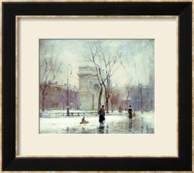 Winter In Washington Square by Paul Cornoyer Pricing Limited Edition Print image
