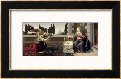 Annunciation, 1472-75 by Leonardo Da Vinci Pricing Limited Edition Print image