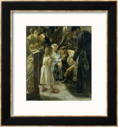 The Twelve-Year-Old Jesus In The Temple, 1879 by Max Liebermann Pricing Limited Edition Print image