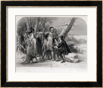 Roger Williams (Circa 1603-1683) Sheltered By The Narragansetts, 1636 by A. H. Wray Pricing Limited Edition Print image