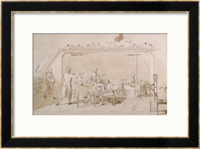 Antoine Lavoisier And His Experiments Into Respiration by Marie Anne Pierrette Lavoisier Pricing Limited Edition Print image