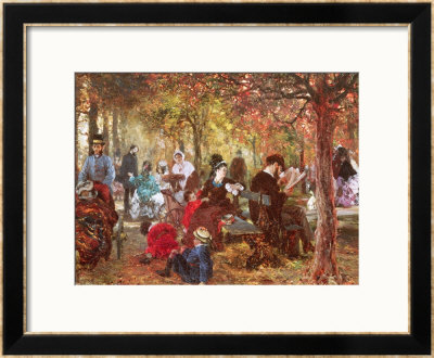 In The Luxembourg Gardens by Adolph Von Menzel Pricing Limited Edition Print image