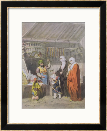 Stallholder Selling Spiced Delicacies At The Bazaar by Adolphe Jean-Baptiste Bayot Pricing Limited Edition Print image