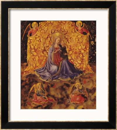 Madonna Of Humility With Christ Child And Angels by Fra Angelico Pricing Limited Edition Print image