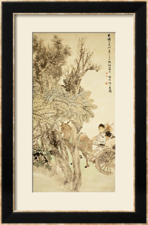 Deer Pulling A Chariot, 1889 by Ren Yi Pricing Limited Edition Print image
