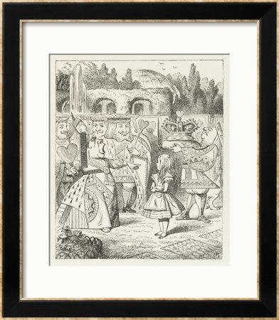 Alice And The Queen Of Hearts Off With Her Head! by John Tenniel Pricing Limited Edition Print image