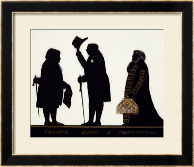 Church, King And Constitution, Silhouette On Glass by Charles Rosenberg Pricing Limited Edition Print image